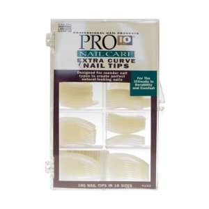  Pro 10   100 Extra Curve False Nail Tips Beauty