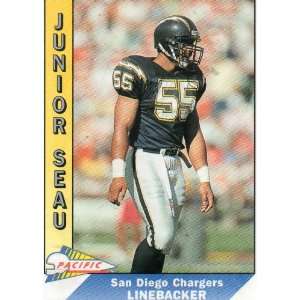  1991 Pacific, #451, JUNIOR SEAU, Linebacker, 55, San Diego Chargers 
