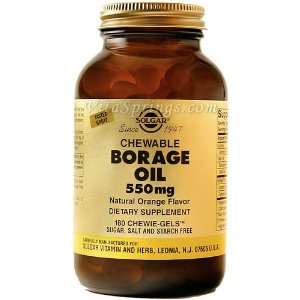 Chewable Borage Oil 550 mg   Natural Orange Flavor, 180 Chewie Gels 