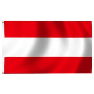  Austria Flag (No Eagle) 3X5 Foot E Poly Patio, Lawn 