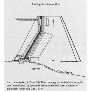   Hume Lake Dam,vertical head,Eastwood,multiple arch dam