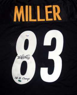   AUTOGRAPHED SIGNED STEELERS BLACK JERSEY SB XL CHAMPS PSA/DNA  