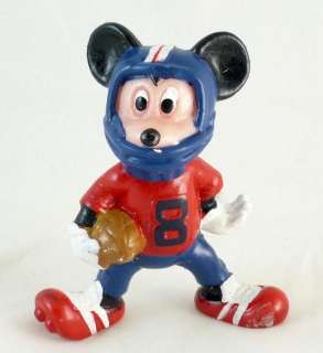 Vintage Mickey Mouse PVC Figurine Football Player Sport  