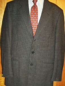 44L FIORIAVANTI Soft Charcoal Gray Wool Check Spotcoat  