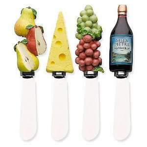  Boston Warehouse Wine and Cheese Spreader, Set of 4 
