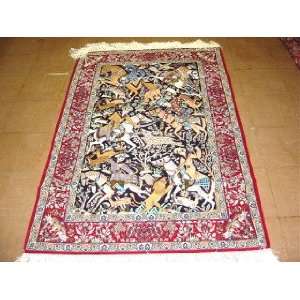  3x5 Hand Knotted Isfahan/Esfahan Persian Rug   39x56 