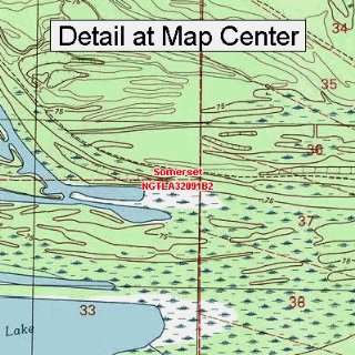   Topographic Quadrangle Map   Somerset, Louisiana (Folded/Waterproof