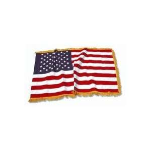  American Flag 2x3ft Nylon with Indoor Pole Hem and Fringe 