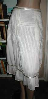 FUTURE PARADISE White Eyelet Boho Petticoat Skirt 2 XS  