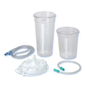  Medline Suction Canisters w/ Tubing & SafeSorb Solidifier 