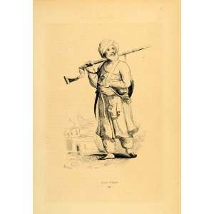  1843 Engraving Costume Man Soldier Afghanistan Uniform 
