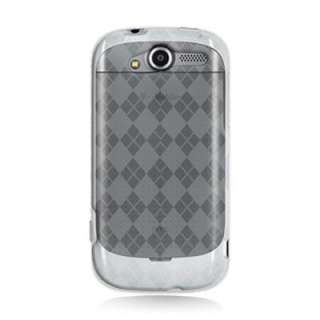 HTC myTouch 4G Clear Gummy Case with Checker Design  