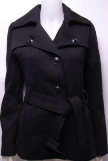 Brand New Kenneth Cole Reaction Belted Coat Jacket in Black  