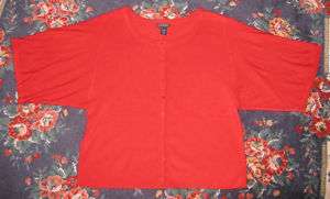 Lane Bryant Cherry Red Kimono Sleeve Sweater 18/20  