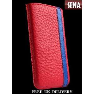  Sena Corsa Leather Pouch for iPhone 4 / 4S   Red and Blue 