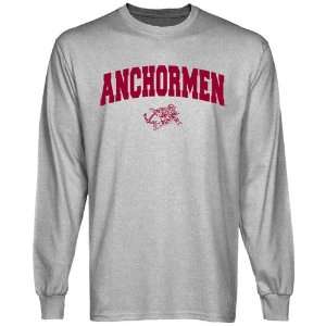  NCAA Rhode Island Anchormen Ash Logo Arch Long Sleeve T 