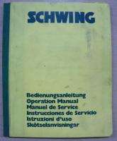 SCHWING CONCRETE PUMP OPERATION MANUAL PC205  