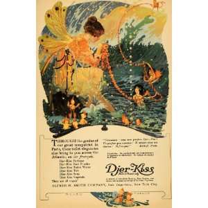  1917 Ad Djer Kiss Fairy Kerkoff Soap Perfume Mermaid 
