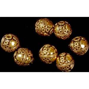  Gold Plated Circular Beads (Price per Pair)   Sterling 