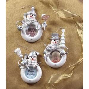  Snowman Photo Frame Ornaments 