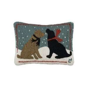   Chandler 4 Corners Evening Snow Dogs Pillow
