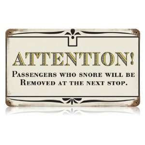  Passengers Snoring Sign 