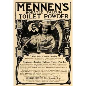   Mennens Talcum Toilet Powder Girl   Original Print Ad