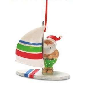  Wind Surfing Santa Christmas Ornament
