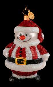 Christopher Radko Crispin Snowman Santa Ornament NEW  