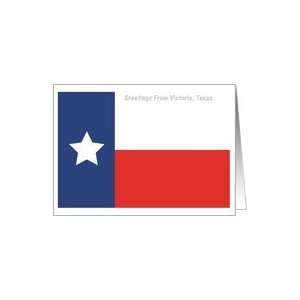  Texas   City of Victoria   Flag   Souvenir Card Card 