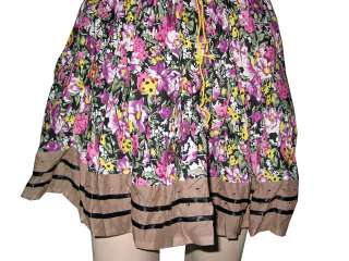   Fashion Skirt Purple Brown Gypsy Bohemian Boho Cotton Short Skirts