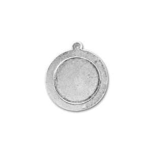    Plated Pewter Raised Pendant Small Circle Arts, Crafts & Sewing