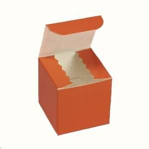   Glossy Orange Favor Boxes Wedding Gift 