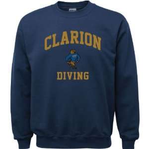  Clarion Golden Eagles Navy Youth Diving Arch Crewneck 