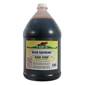 Foxs Black Raspberry Slushy and Granita Syrup   1 Gallon  
