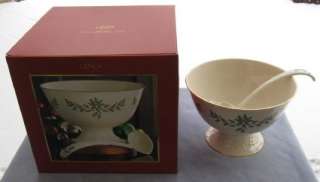 LENOX HOLIDAY GOLD PUNCH SET BOWL & LADLE NEW IN BOX  