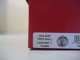   HOLIDAY HEIRLOOMS RED TREE GLASS Ball CHRISTMAS ORNAMENT MIB  