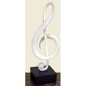  WMU Treble Clef White   535002 Patio, Lawn & Garden