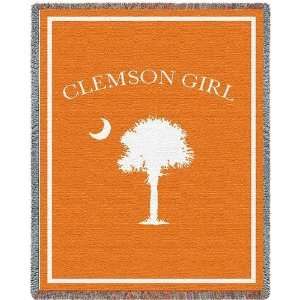  Clemson Girl Mini   69 x 48 Blanket/Throw   South Carolina 