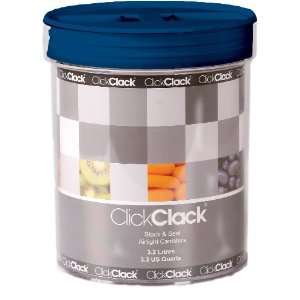   Clickclack Stack and Seal 3.3 Quart Canister, Blue Lid