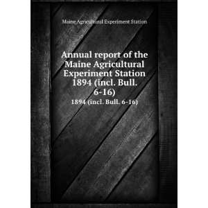  Annual report of the Maine Agricultural Experiment Station 