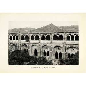  1915 Print D Dinis Cloister Alcobaca Religious Monastery 