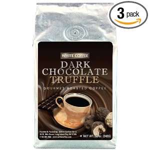 White House Roasted Coffee, Dark Chocolate Truffle (Whole Bean), 12 