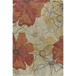   Yellow Gold Flowers Transitional 5 x 7 Rug (SUM 8)