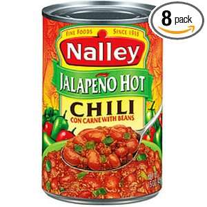 Nalley Jalapeno Hot Chili with Beans, 15 Ounce (Pack of 8)  
