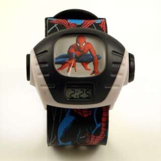 Spider Man Projector Electronic Digital Wrist Kids Watch  