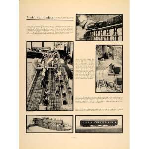  1932 Ad Model Railroad Santa Fe Freight Locomotive 