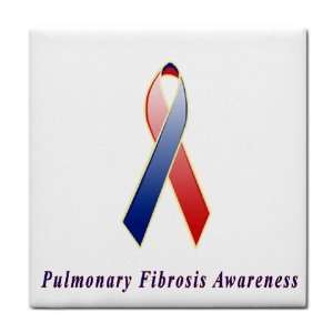  Pulmonary Fibrosis Awareness Ribbon Tile Trivet 