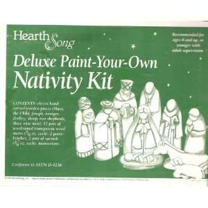  Hearth Song Deluxe Paint Your Own Nativity Kit Everything 