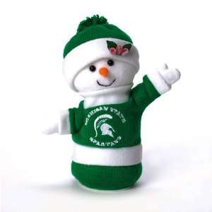 Michigan State Spartans 9 Animated Touchdown Snowman   NCAA College 
